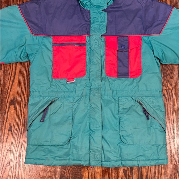 Vintage 80s Eddie Bauer Down Filled Vibrant Jacket - Picture 5 of 10